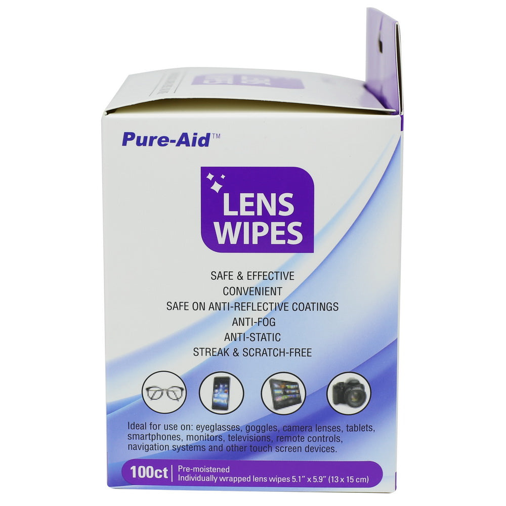 Pure-Aid Lens Wipes | 100ct
