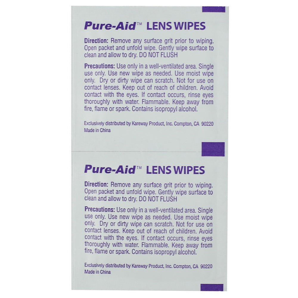 Pure-Aid Lens Wipes | 100ct