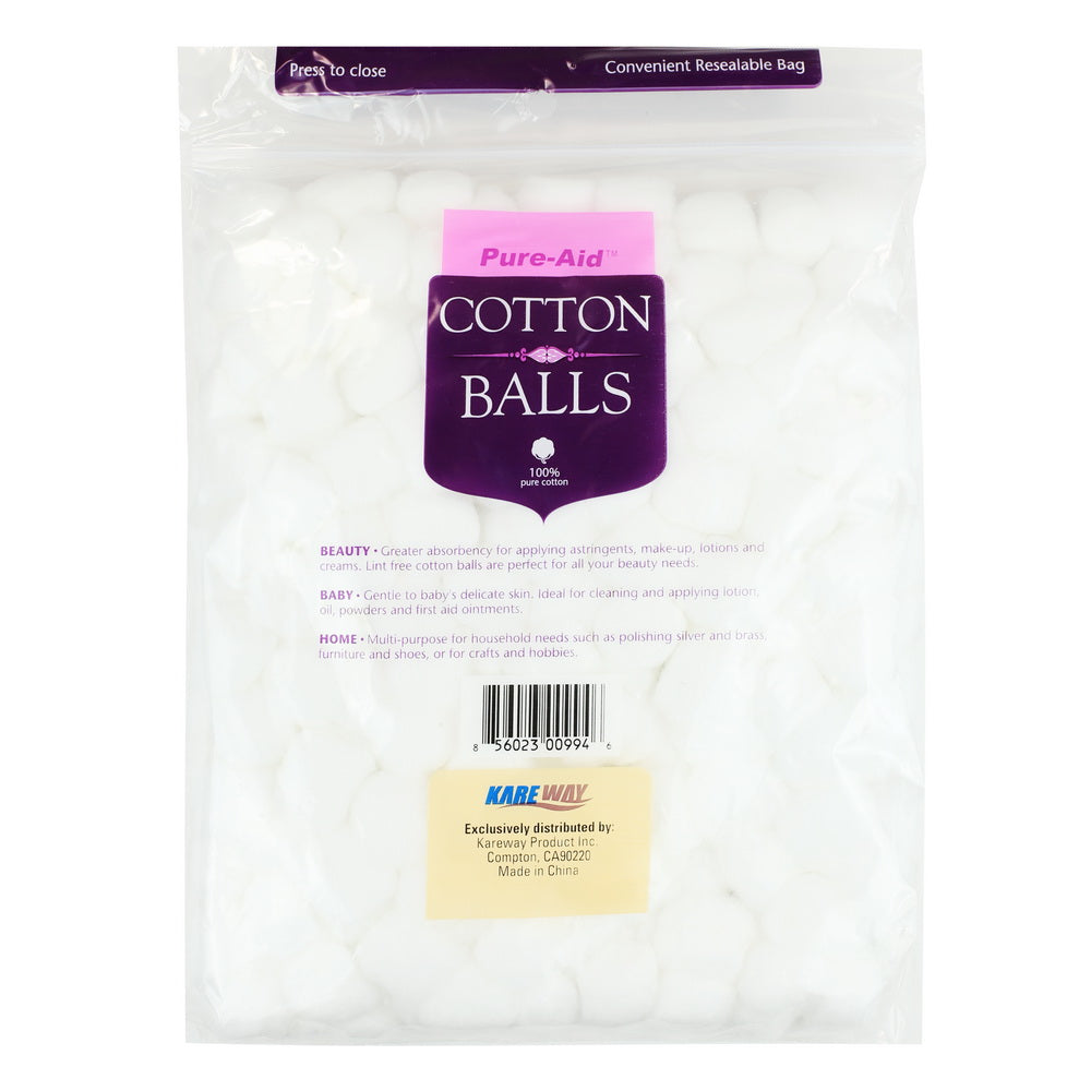 Pure-Aid 100% Cotton Balls | 300ct