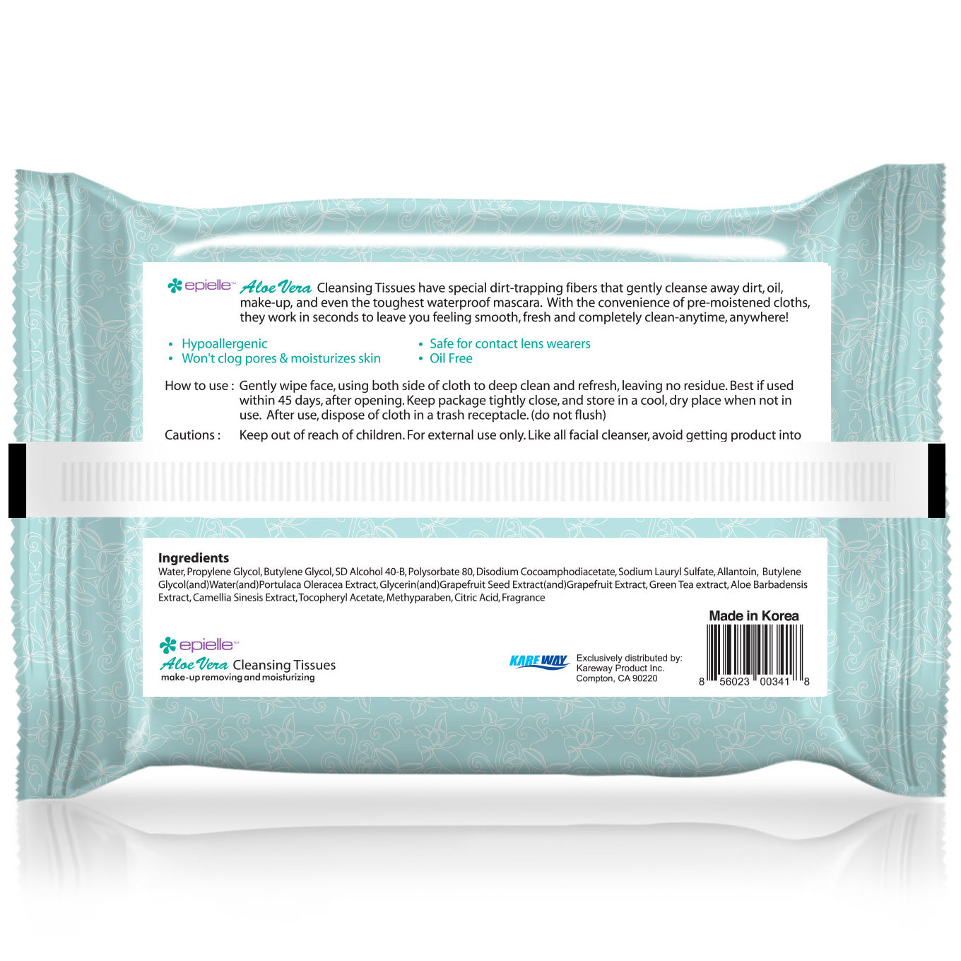 epielle Aloe Vera Facial Cleansing Tissues | 30ct