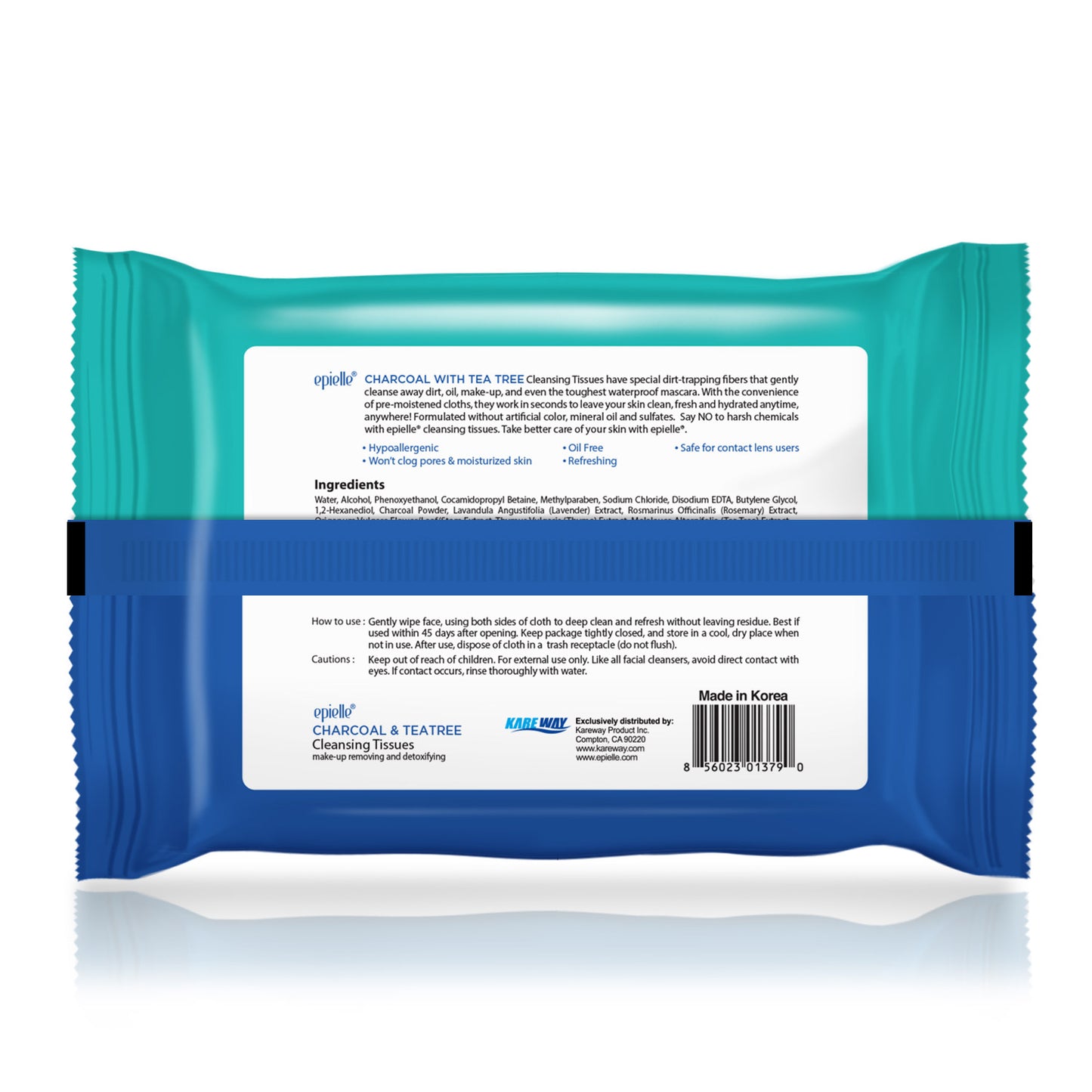 Charcoal w/ Tea Tree Makeup Removing Cleansing Tissues | 30ct