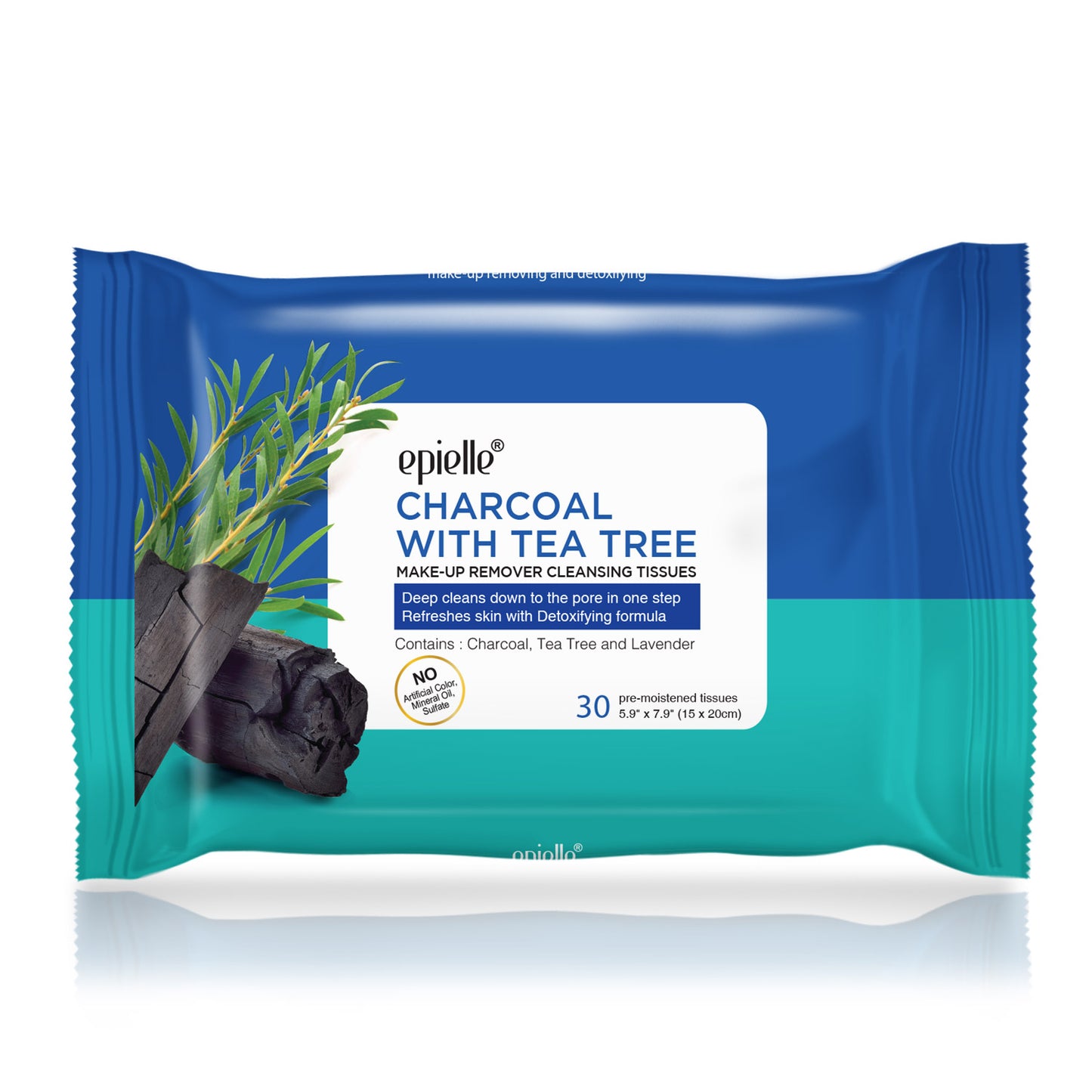Charcoal w/ Tea Tree Makeup Removing Cleansing Tissues | 30ct