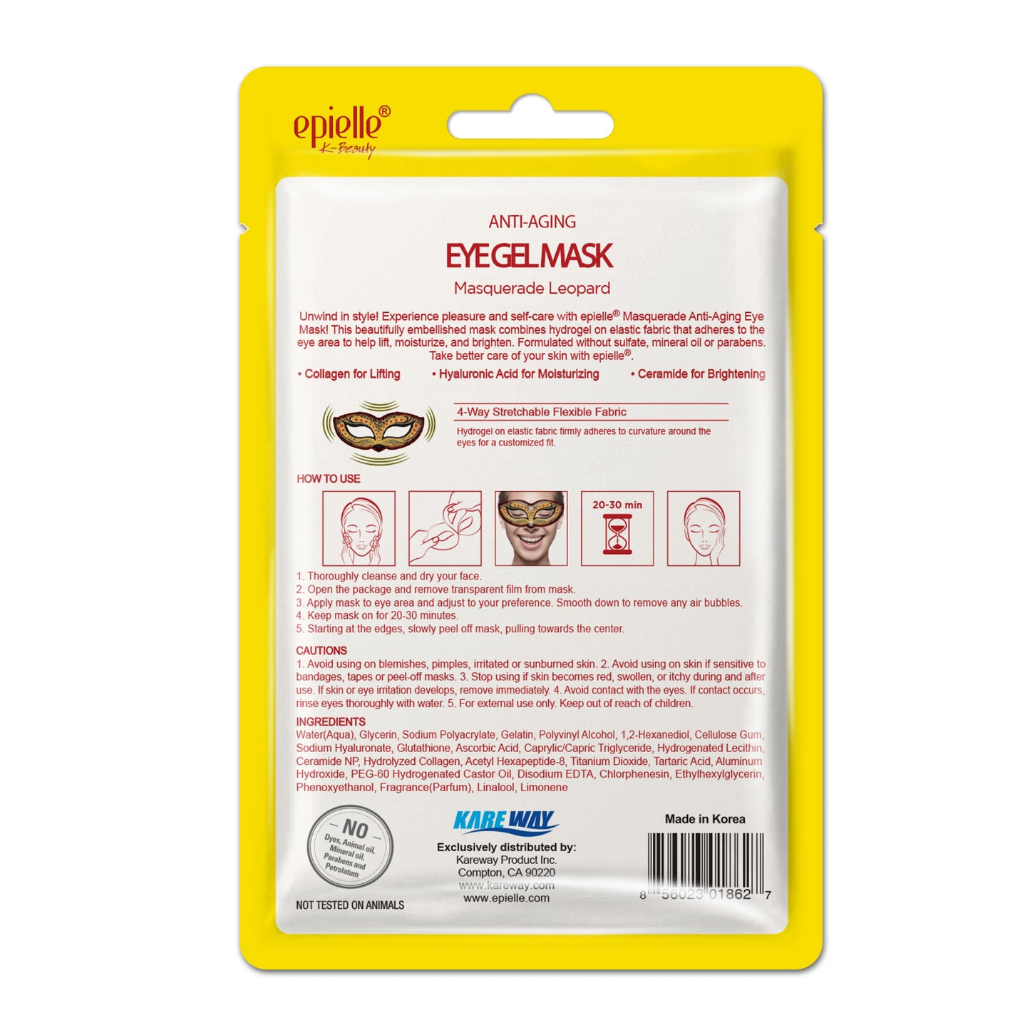 epielle Leopard Masquerade Eye Gel Mask
