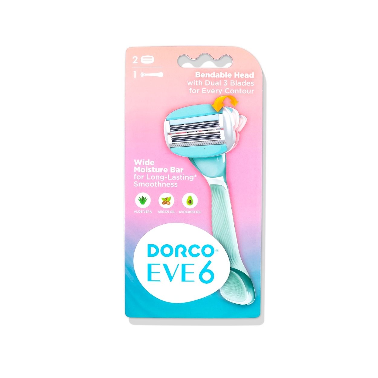 Dorco EVE 6 Razor | 1 Handle + 2 Razor Cartridges