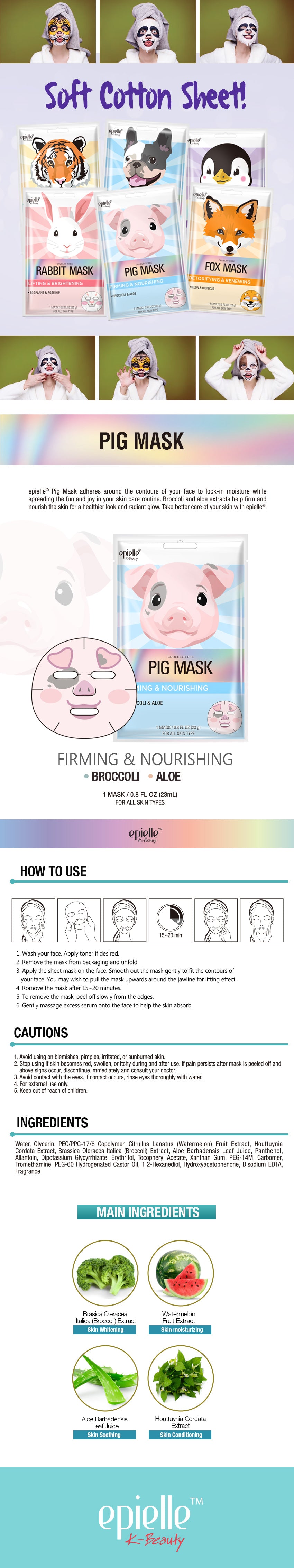 epielle Pig Character Mask