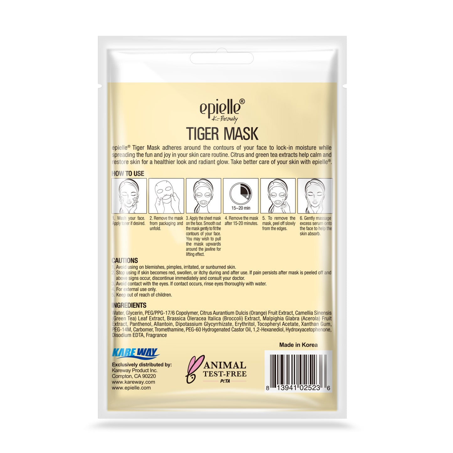 epielle Tiger Character Sheet Mask
