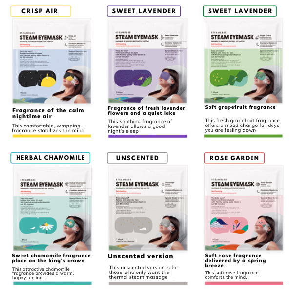 Steambase Steam Eye Mask Assorted | 6pk