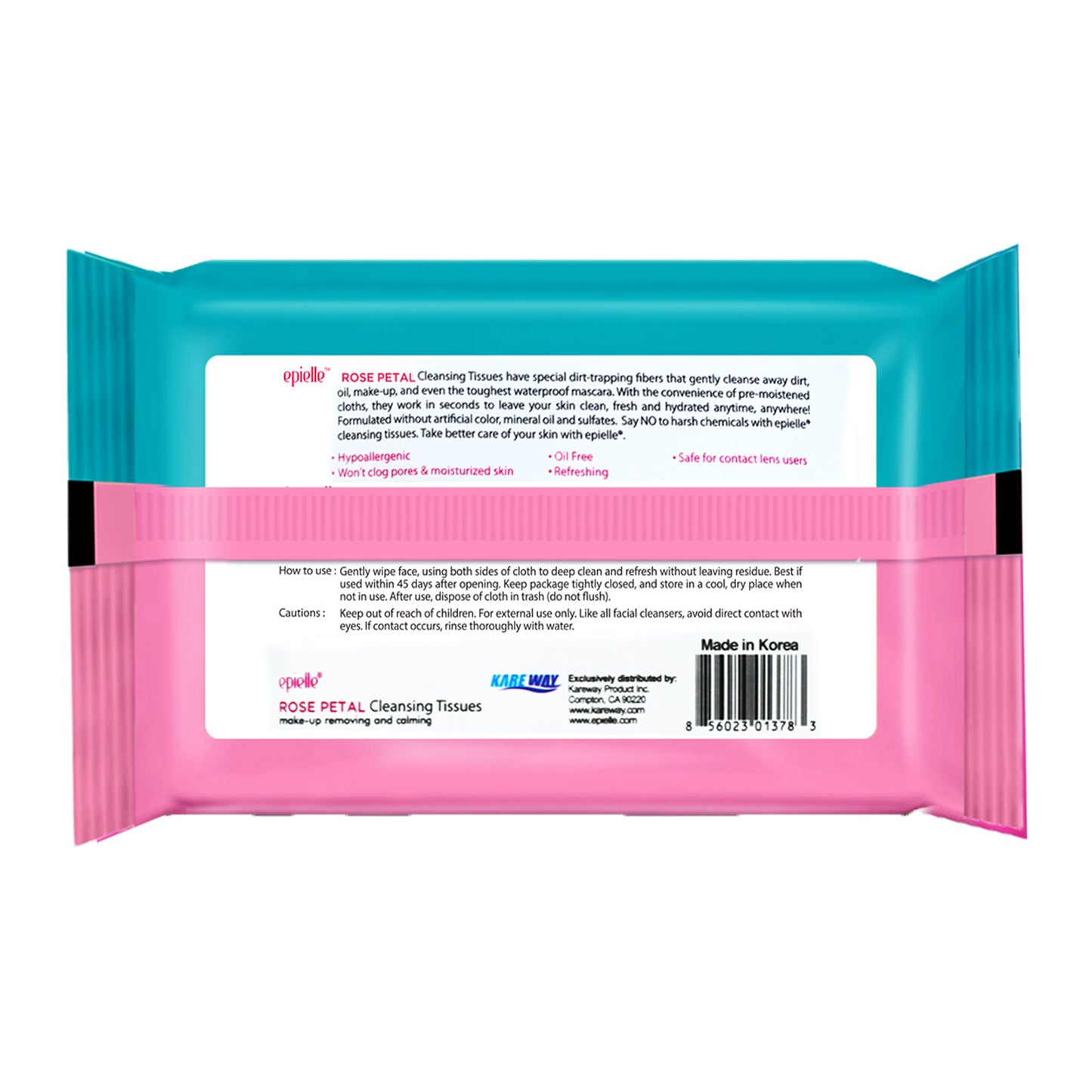 epielle Rose Petal Facial Cleansing Tissues | 30ct