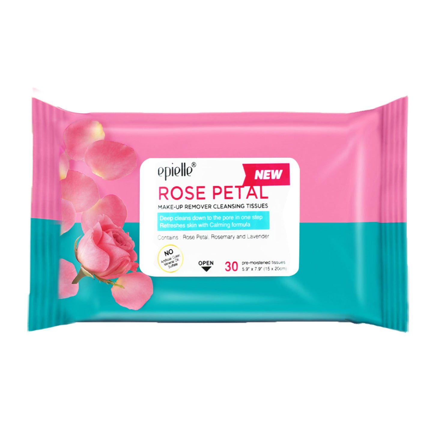 epielle Rose Petal Facial Cleansing Tissues | 30ct