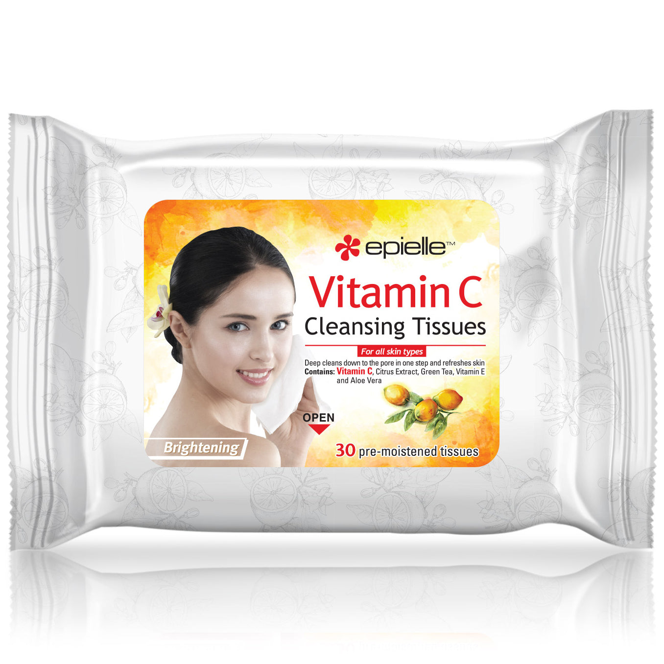 epielle Vitamin C Facial Cleansing Tissues | 30ct