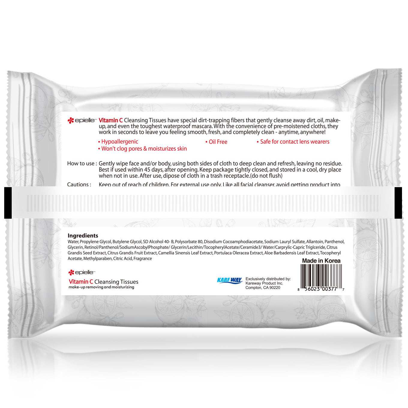 epielle Vitamin C Facial Cleansing Tissues | 30ct