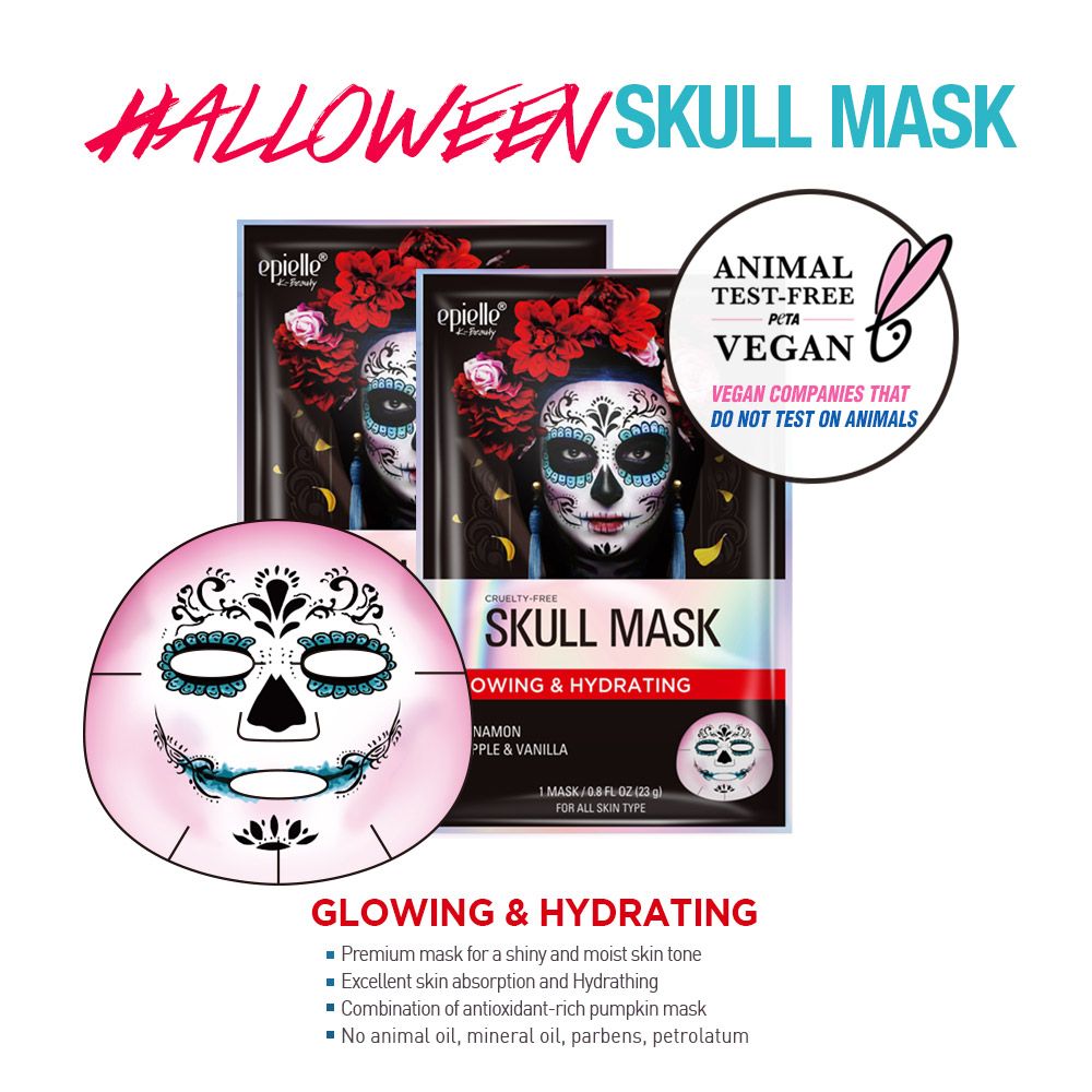 epielle Halloween Skull Character Facial Sheet Mask