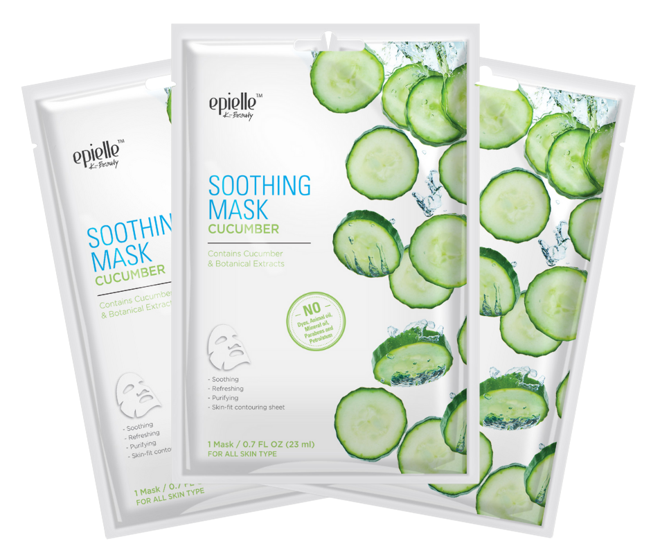 epielle Cucumber Soothing Facial Mask | 3ct