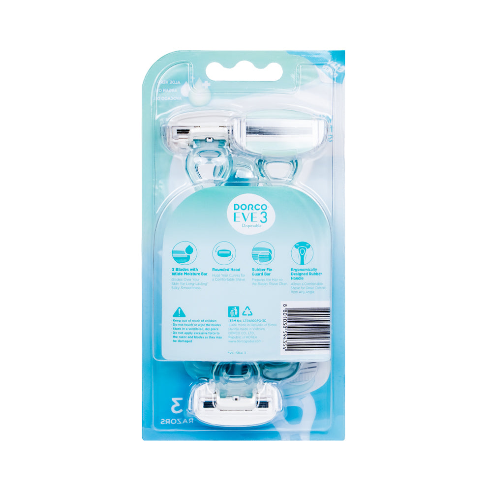 Dorco EVE 3 Disposable Razors | 3ct