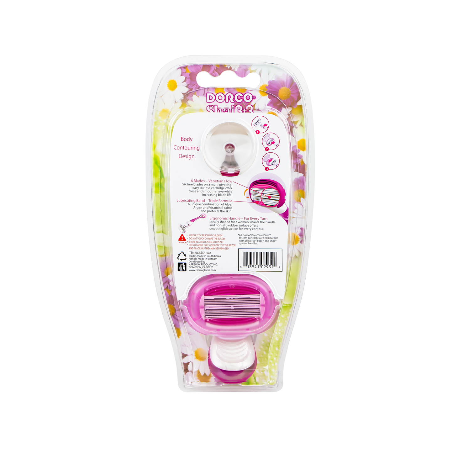 Dorco Shai 3+3 | Six Blade Razor Shaving System