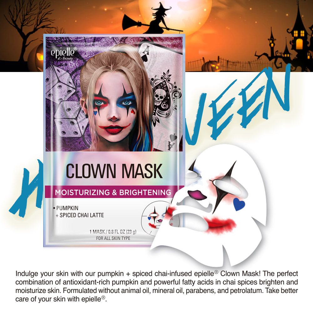 Halloween Clown Character Facial Sheet Mask