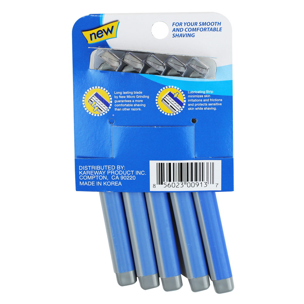 Dorco TG820 Comfort Long Grip Twin Blade Disposable Razor (Blue) | 5pk
