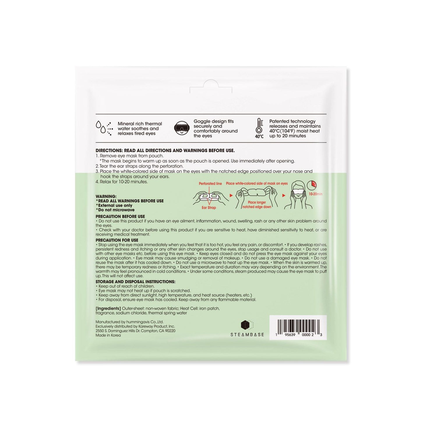 Steambase Bright Citrus Steam Eye Mask