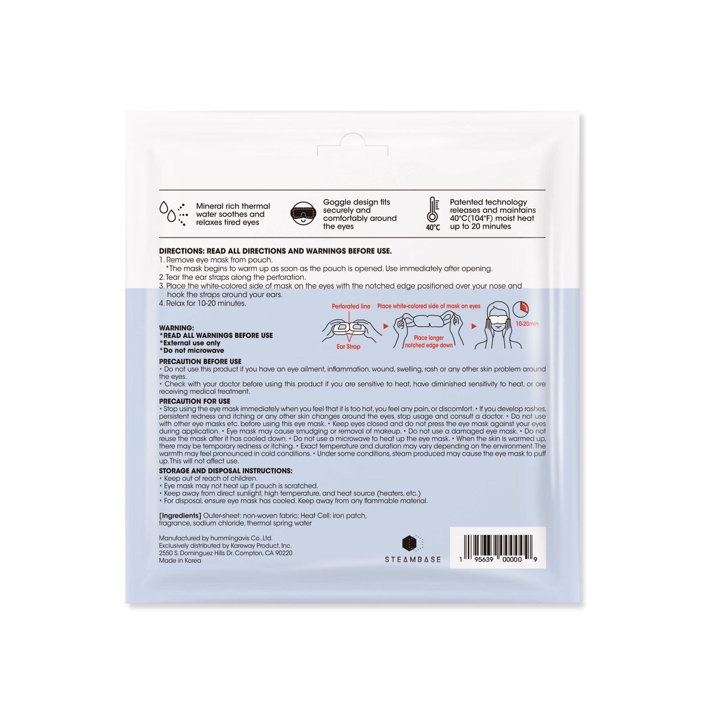 Steambase Crisp Air Steam Eye Mask