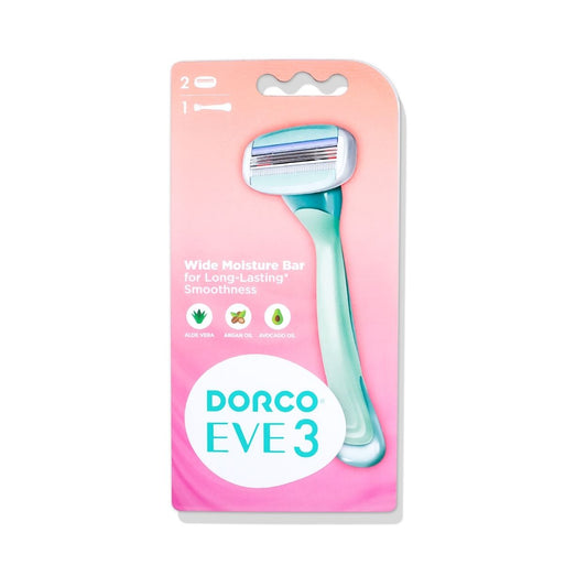 Dorco EVE 3 Razor | 1 Handle + 2 Cartridges