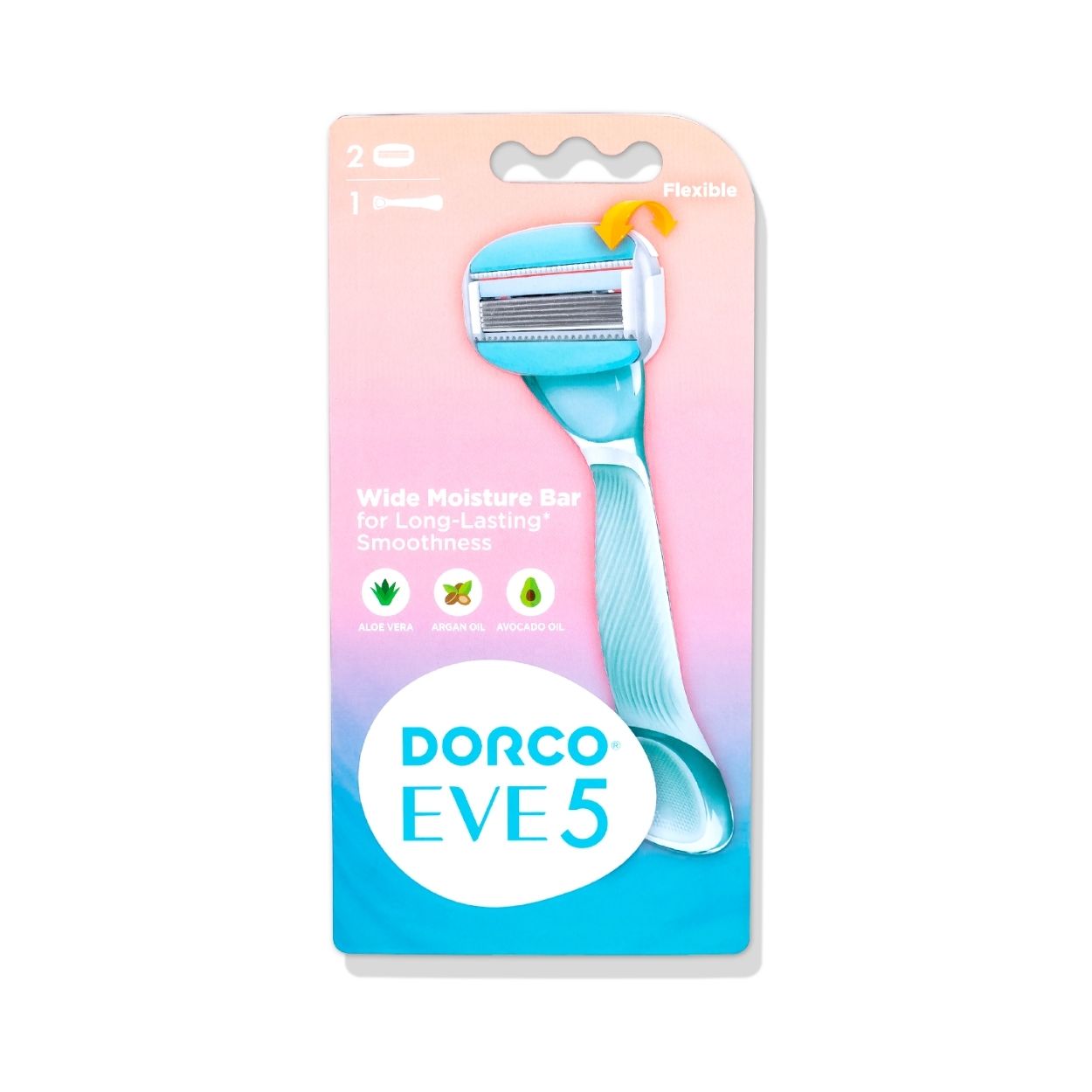 Dorco EVE 5 Razor | 1 Handle + 2 Razor Cartridges