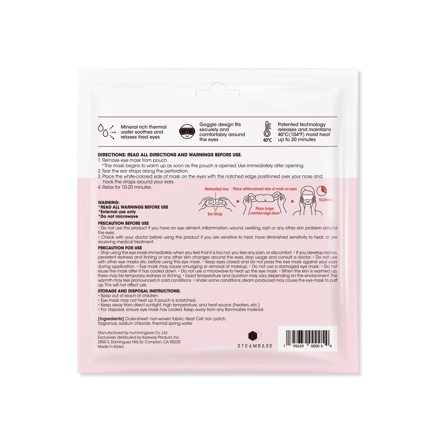 Steambase Rose Order Steam Eye Mask