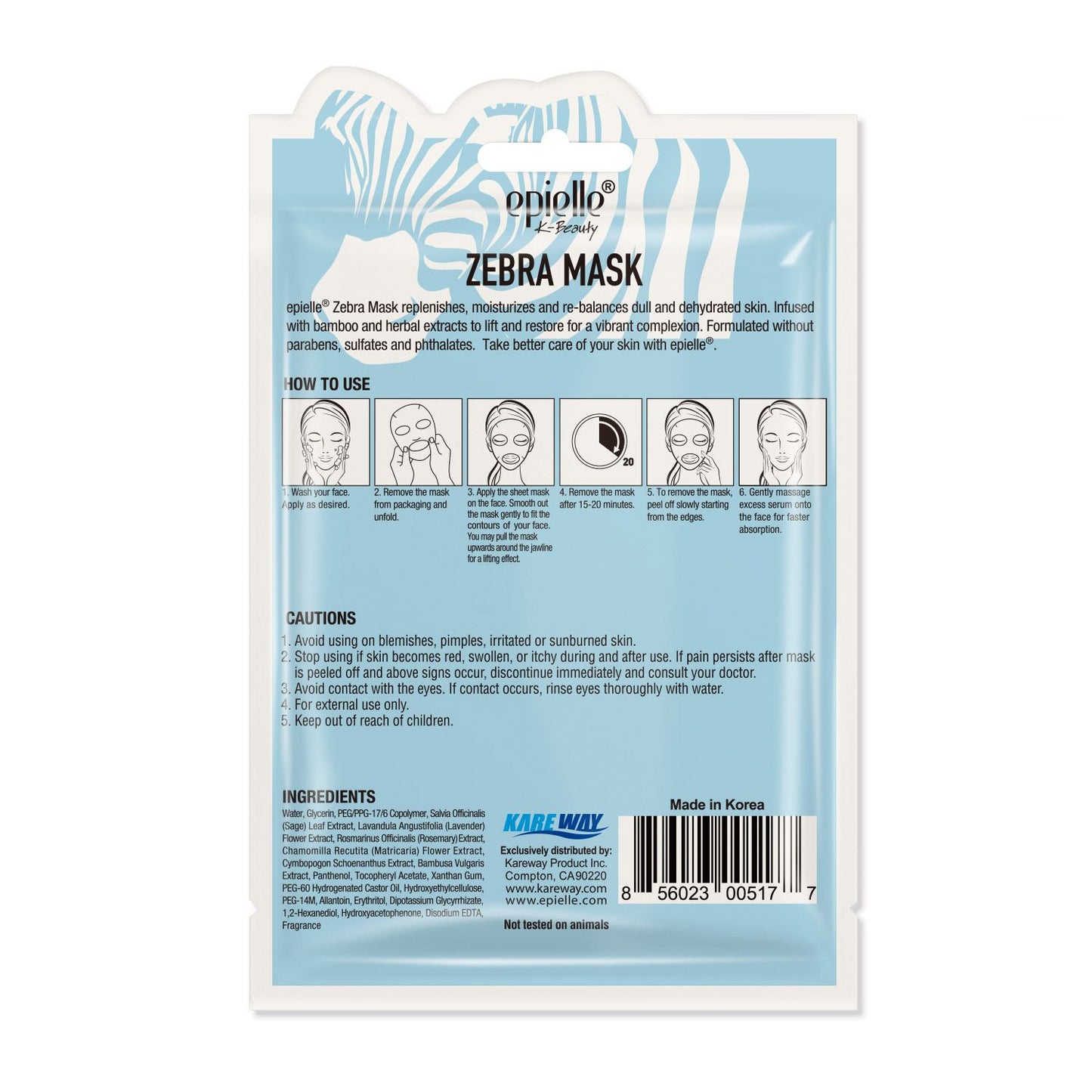 epielle Zebra Character Mask