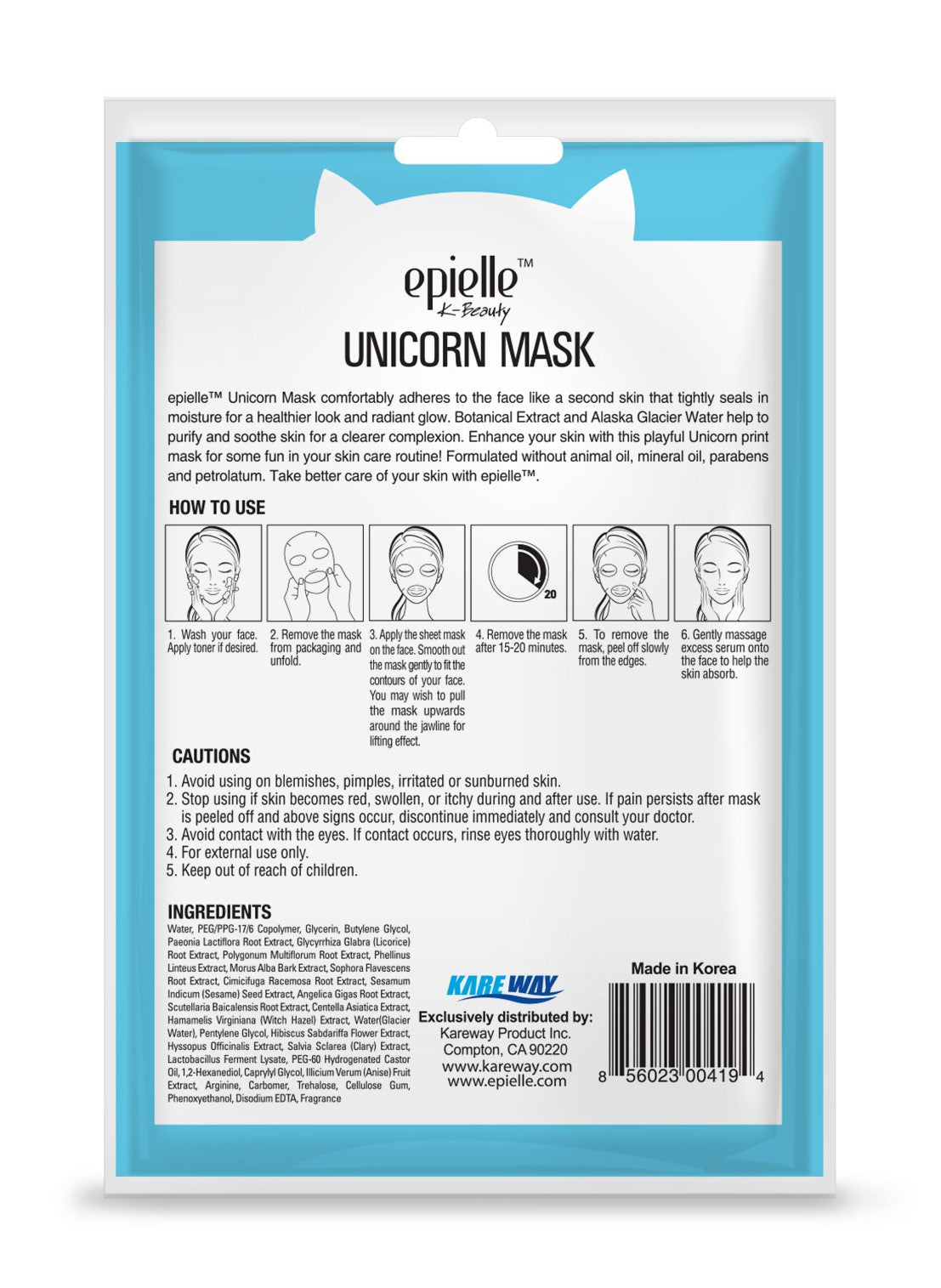 epielle Unicorn Character Mask
