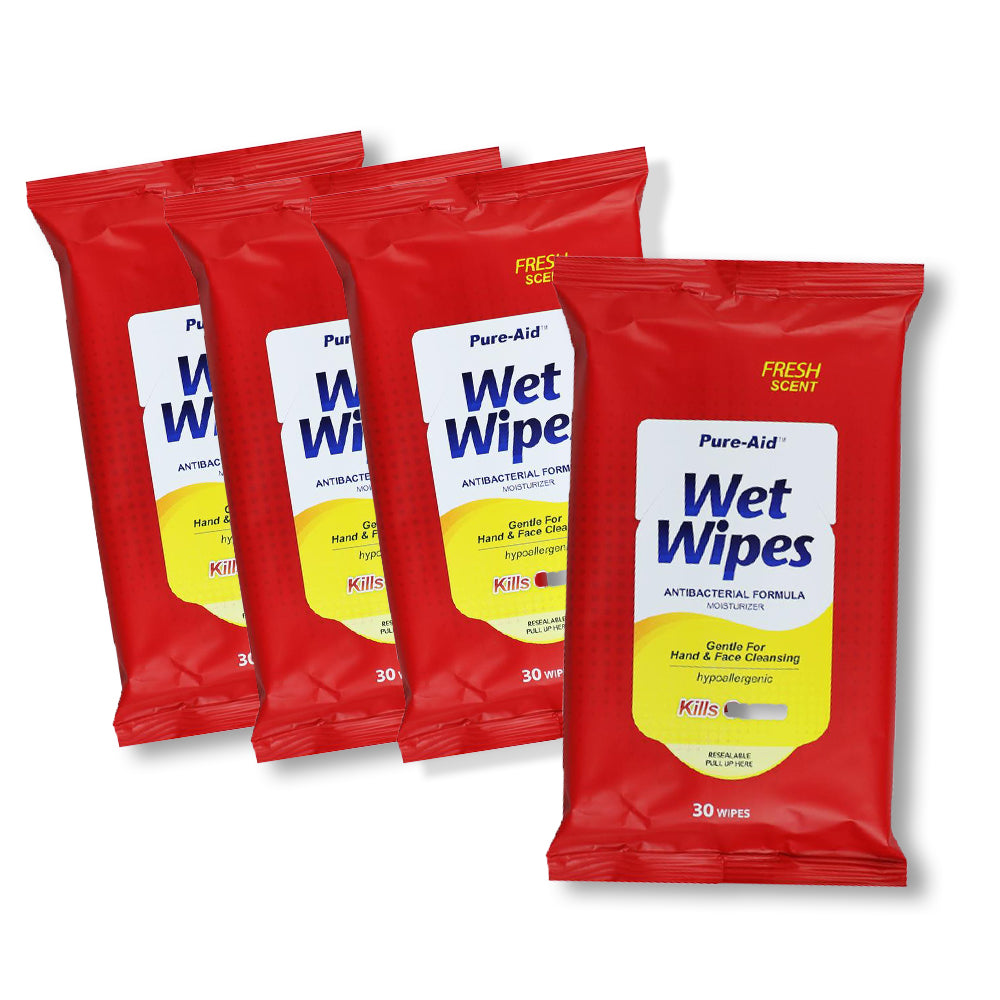 Pure-Aid Wet Wipes Cleansing Tissues | 30ct