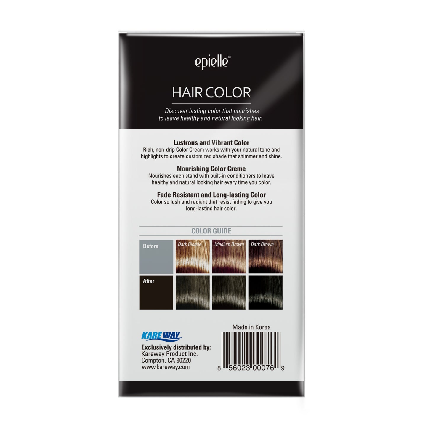 epielle Hair Dye Color for Women - Black