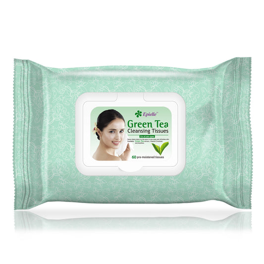 epielle Green Tea Facial Cleansing Tissues | 60ct