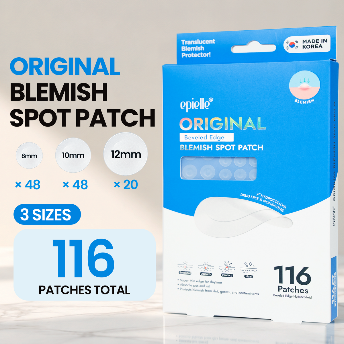 epielle Original Beveled Edge Blemish Spot Patch