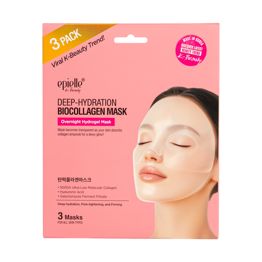 DewGlow Deep-Hydration BioCollagen Mask, Overnight Hydrogel Mask | 3pk