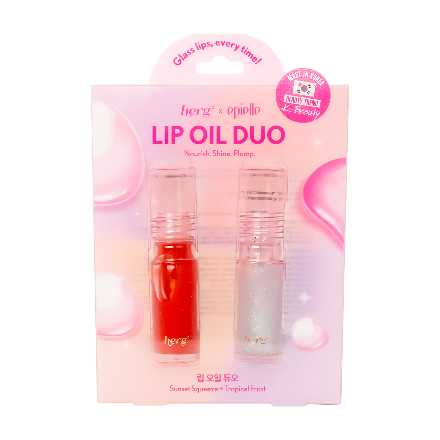 epielle x herg Lip Oil Duo | Sunset Squeeze + Tropical Frost