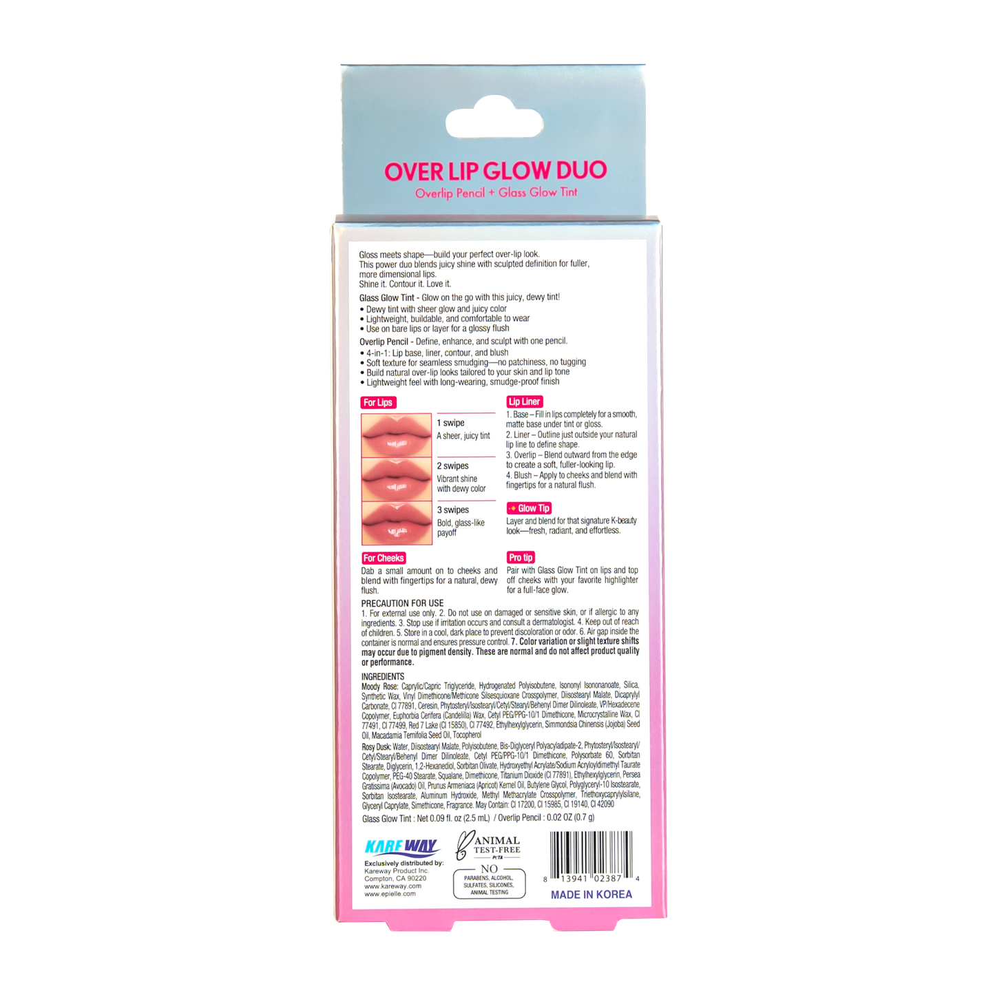 epielle x herg Over Lip Glow Duo | Rosy Dusk Tint + Moody Rose Pencil