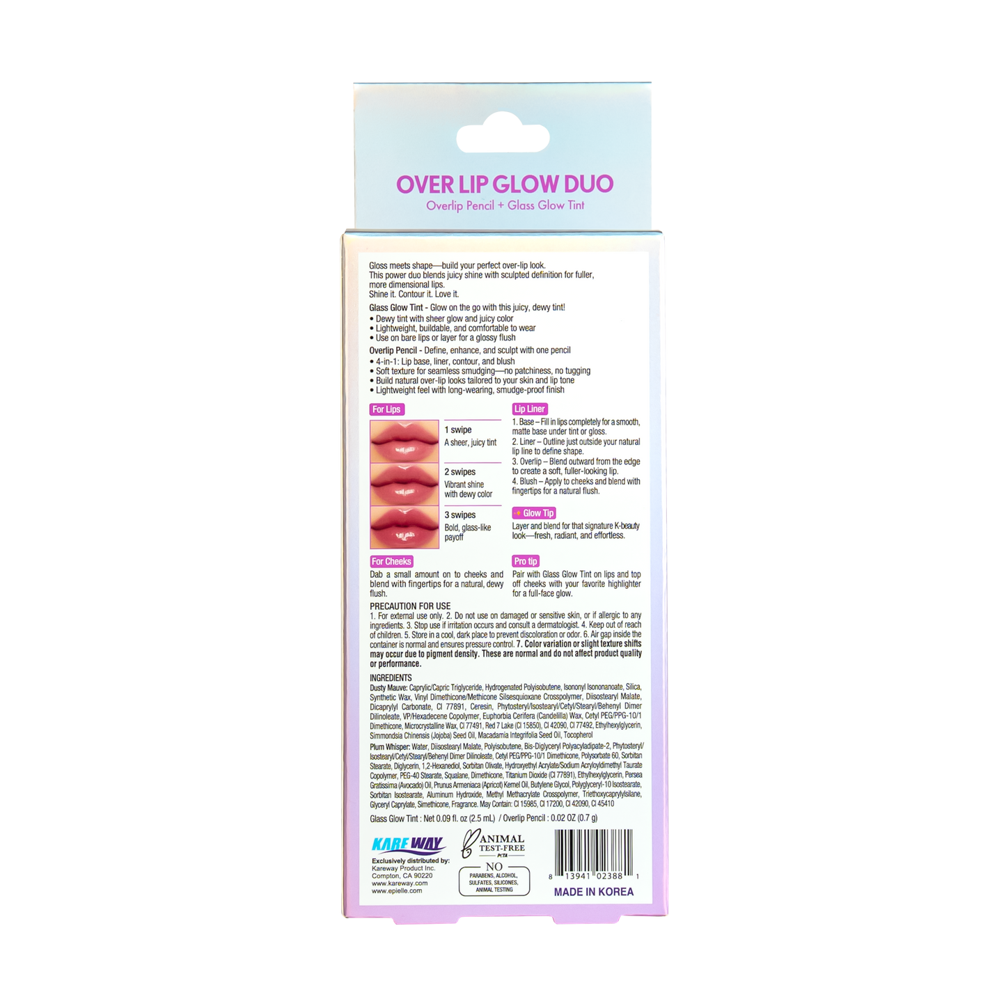 epielle x herg Over Lip Glow Duo | Plum Whisper Tint + Dusty Mauve Pencil