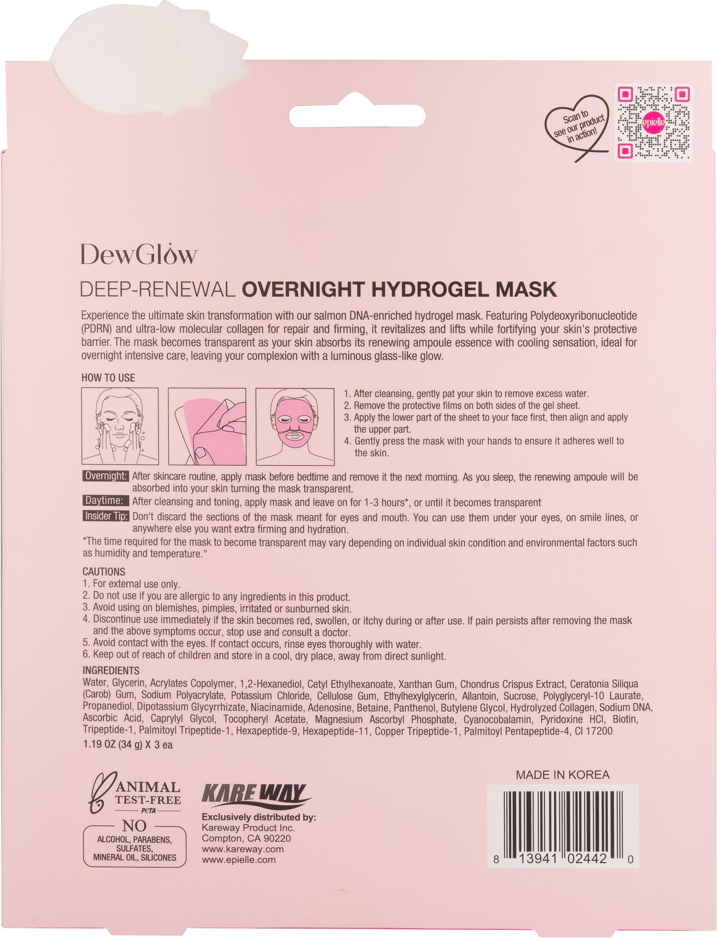 DewGlow Deep-Renewal Overnight Hydrogel Mask