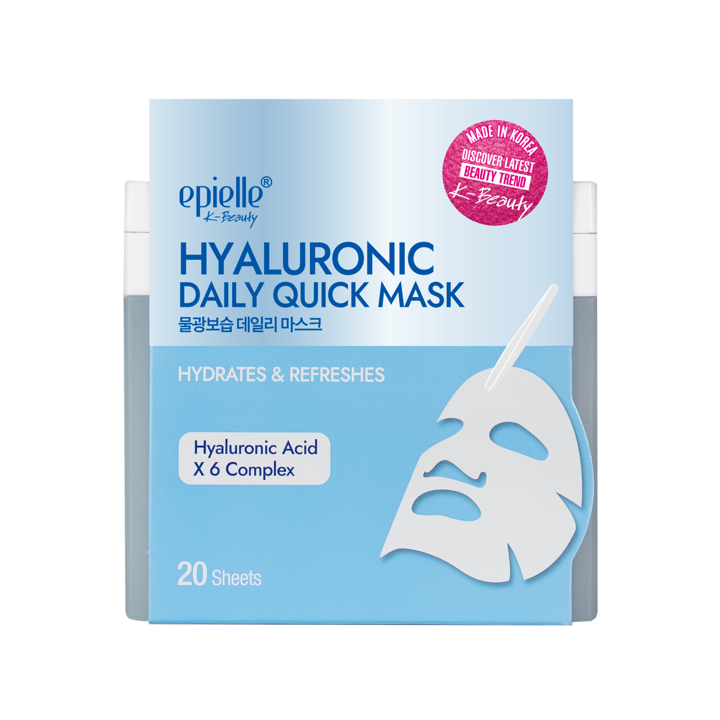 Epielle Daily Quick Mask (Hyaluronic Acid + Panthenol) | 20 Masks