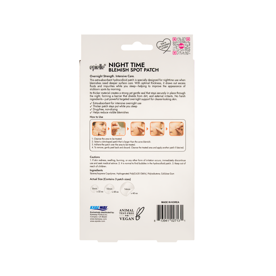 Night Time Blemish Spot Patch | Intensive Overnight Care | 120 Count