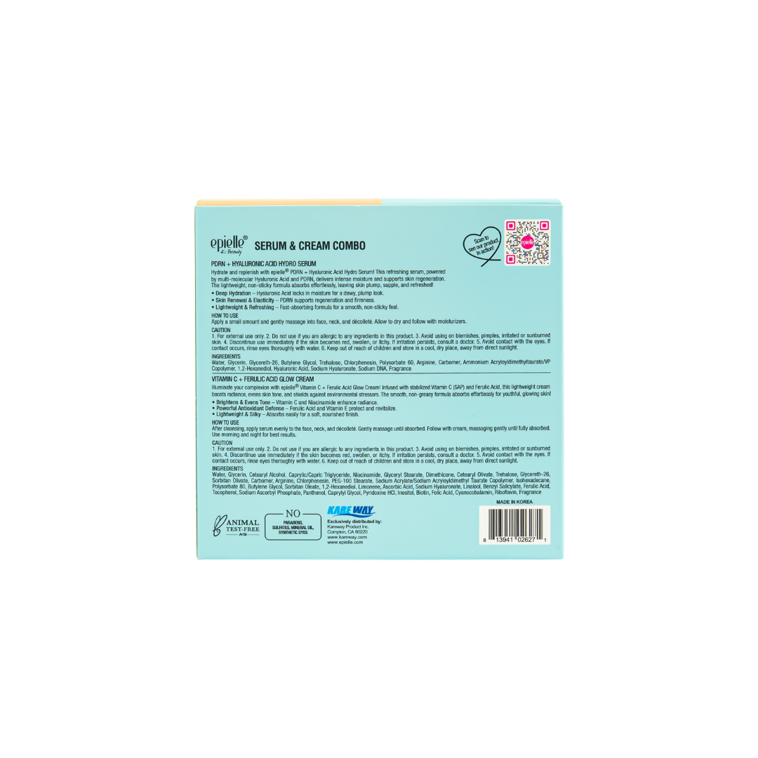 Facial Serum+Cream Combo | PDRN + Vitamin C