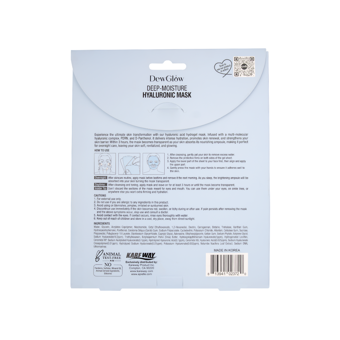DewGlow Deep-Moisture Hyaluronic Mask | 3 Count