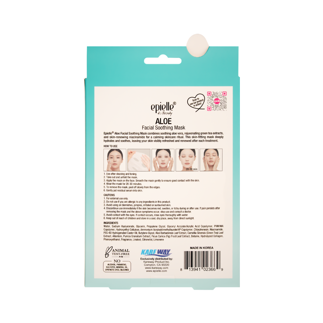 Aloe Facial Soothing Mask + Green Tea Extract | 10 Count