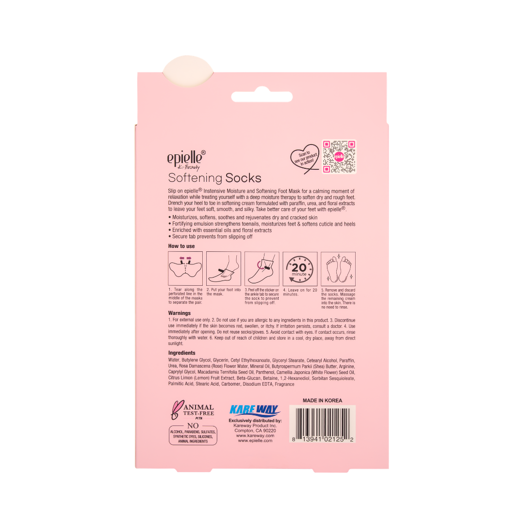 epielle Softening Socks | Paraffin + Urea + Floral & Citrus V2 | 3 Pairs