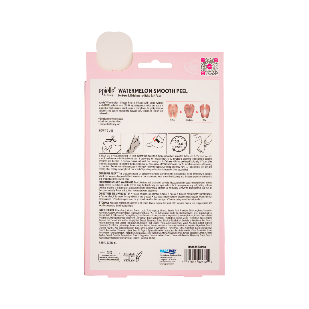 Foot Peeling Mask | Watermelon Smooth Peel | 2 Pairs