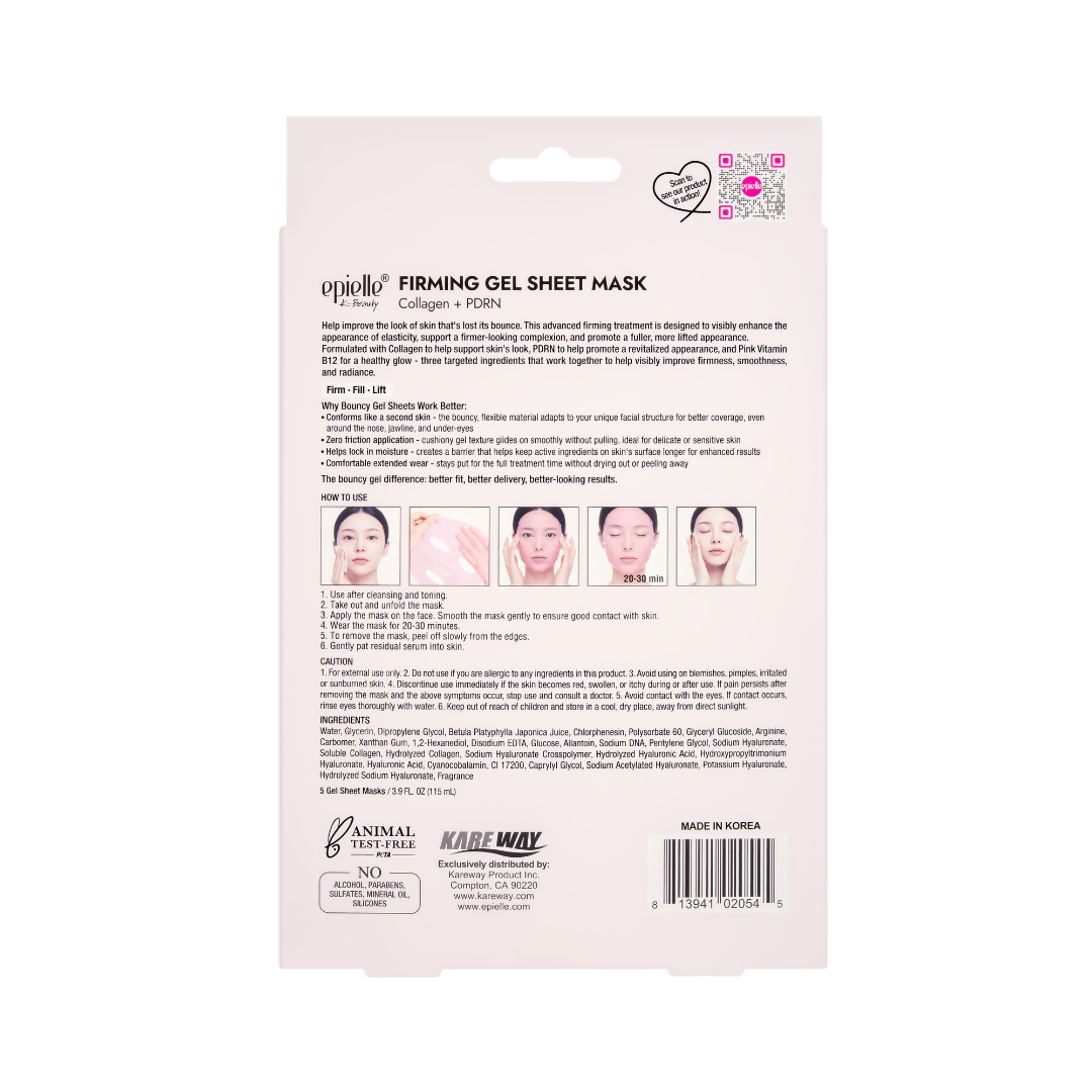 Firming Gel Sheet Mask | Collagen + PDRN | 5 Count