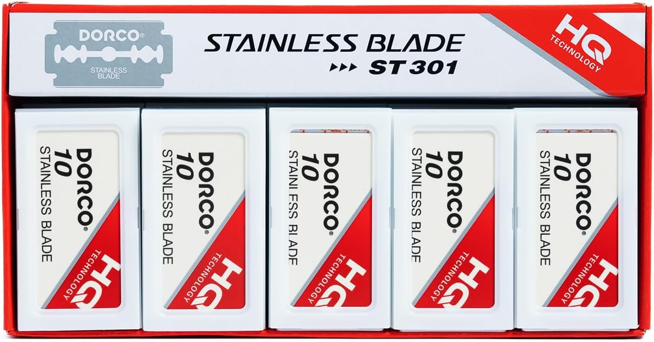 (ST301) Dorco ST301 Double Edge Razor Blades - 1,000 Blades | 10 Cs