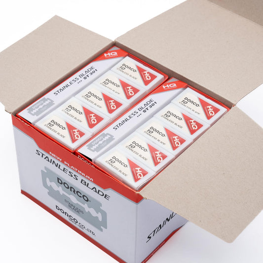 (ST301) Dorco ST301 Double Edge Razor Blades - 1,000 Blades | 10 Cs