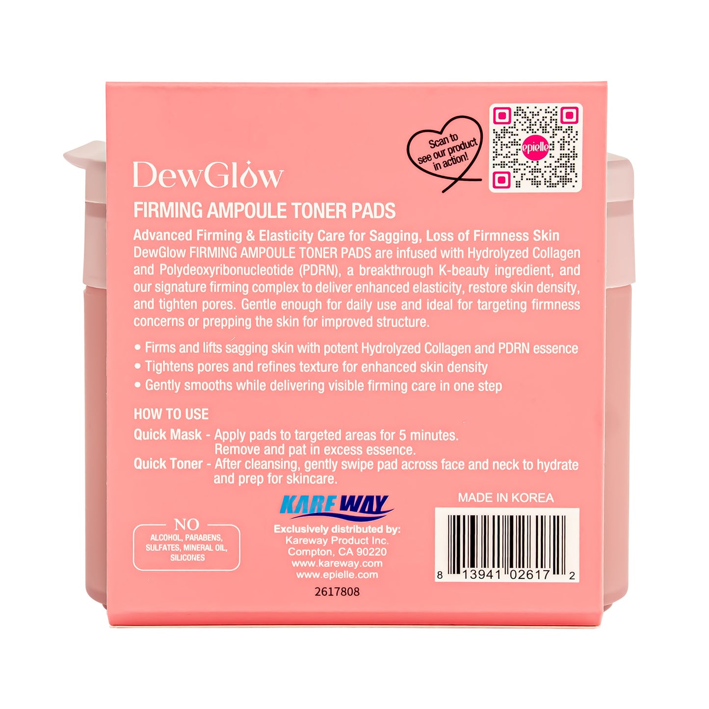 DewGlow Firming Ampoule Toner Pads