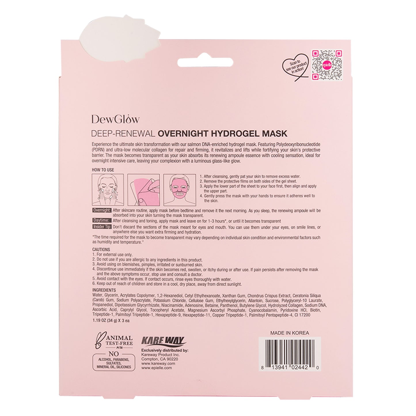 DewGlow Deep-Renewal Overnight Hydrogel Mask