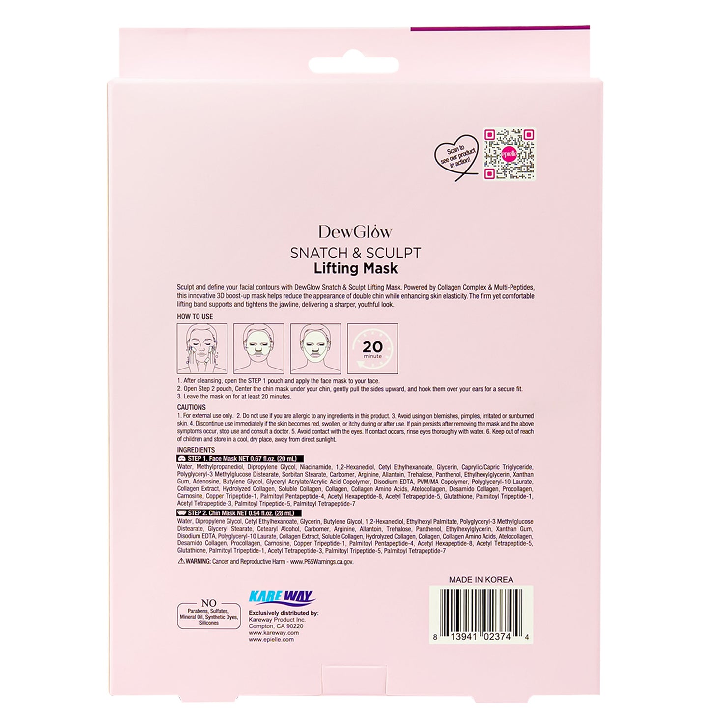 DewGlow Snatch &amp; Sculpt Lifting Mask
